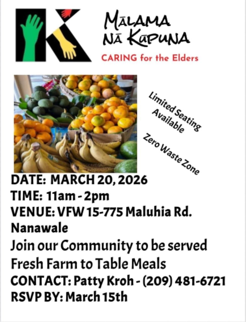 Mālama Nā Kūpuna Farm-to-Table Lunch