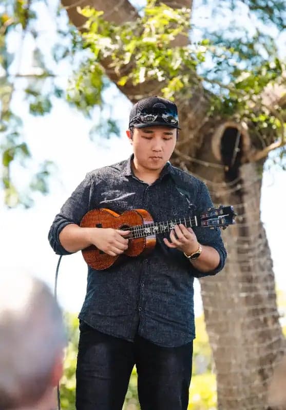 Pau Hana Strums: Ukulele Lessons with Kris Fuchigami – Wed, Sept 16 @ 6 PM (Kona)