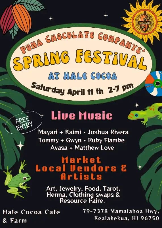 Puna Chocolate Company’s Spring Festival at Hale Cocoa
